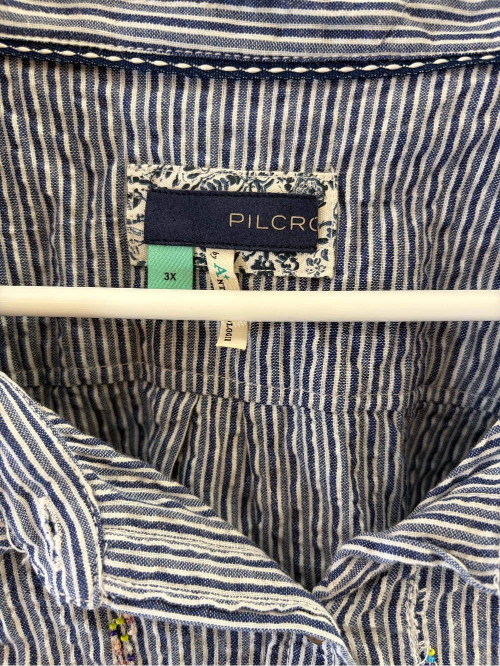 Pilcro Anthropologie beaded stripe
Button down - Picture 5 of 7